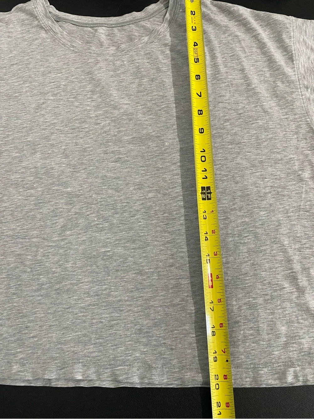Lululemon Cates Cropped Relaxed Tee T Shirt Grey Short Sleeve 12 Athletic Boxy